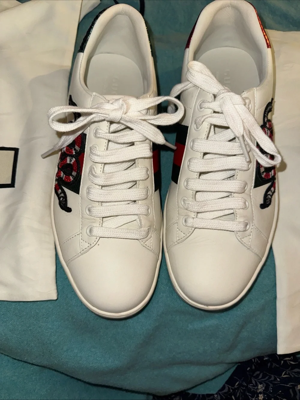 Gucci white leather